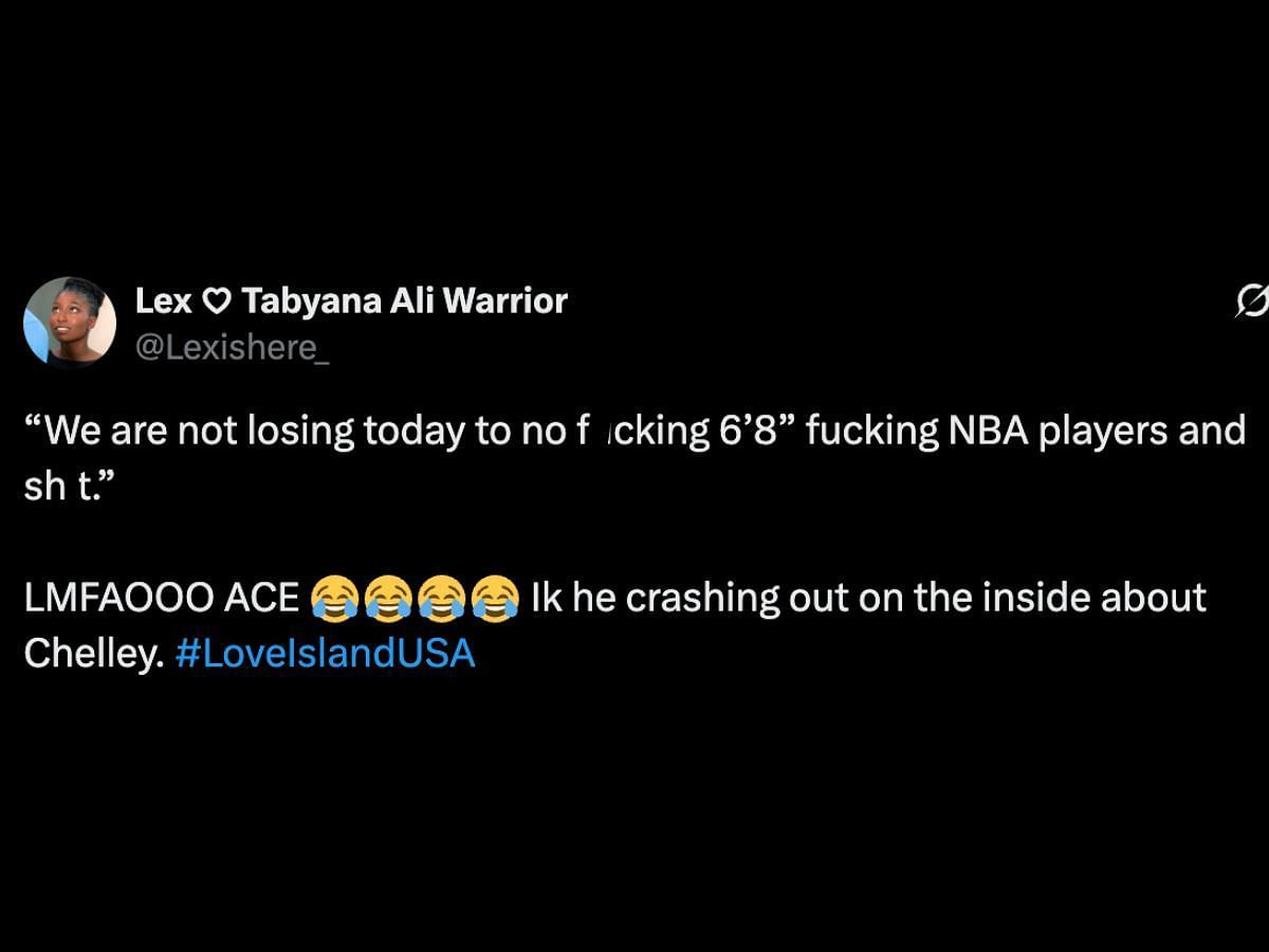 Netizens react to Ace's comments about Chris (Image via X/@Lexishere_)